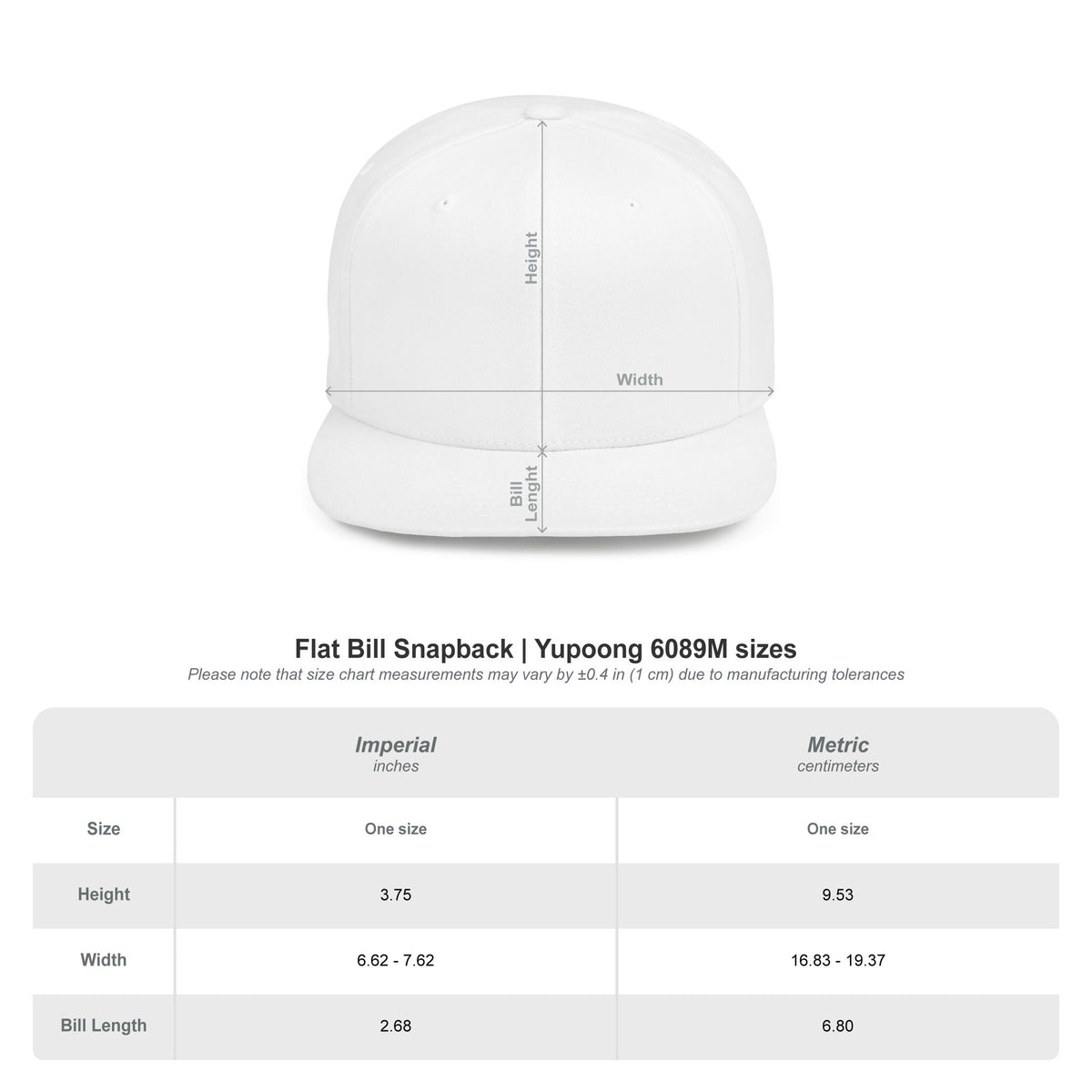 Snapback Hat — Sparkling Snowflake Cluster Embroidery