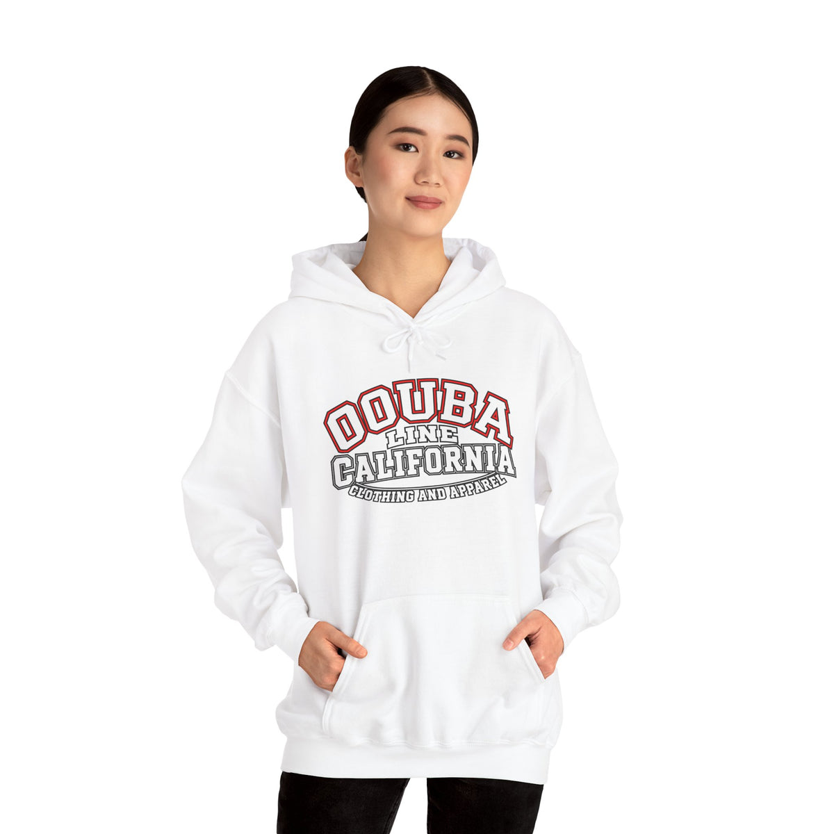 California 'Douba Line' Vintage Campus Hoodie – Retro Athletic Pullover
