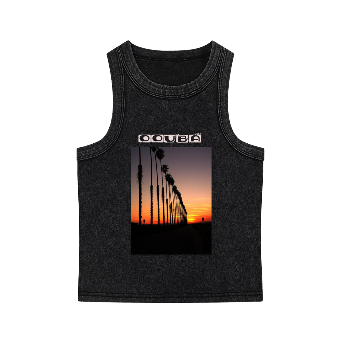 Sunset Malibu Snow Washed Tank Top