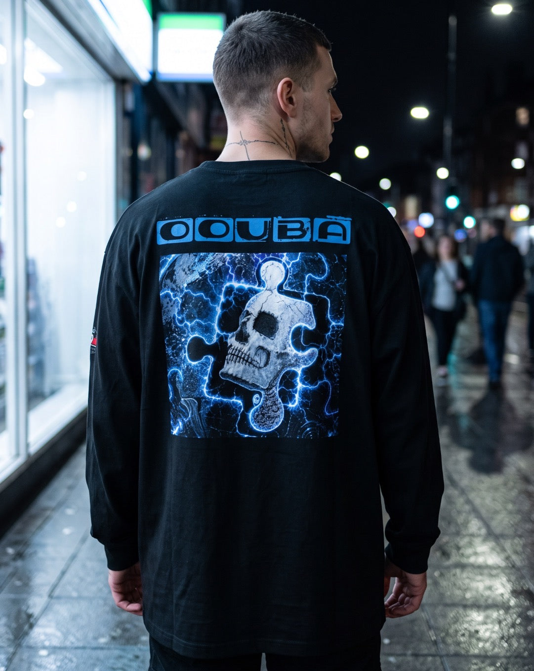Skull Puzzle Long Sleeve Tee