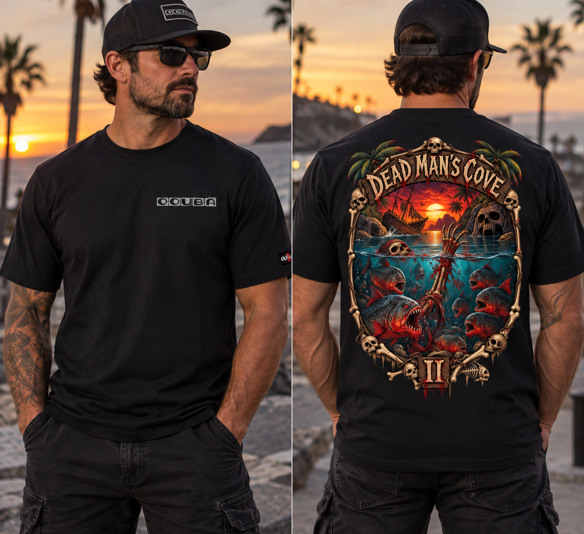 DEAD MANS COVE 02 Pirahnas Cotton Tee
