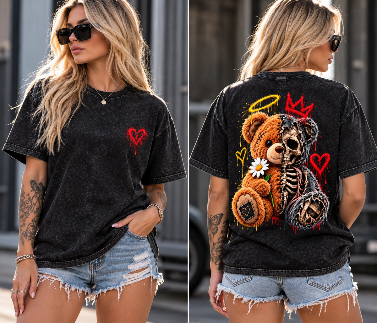 Cute and Damaged Bear T-Shirt