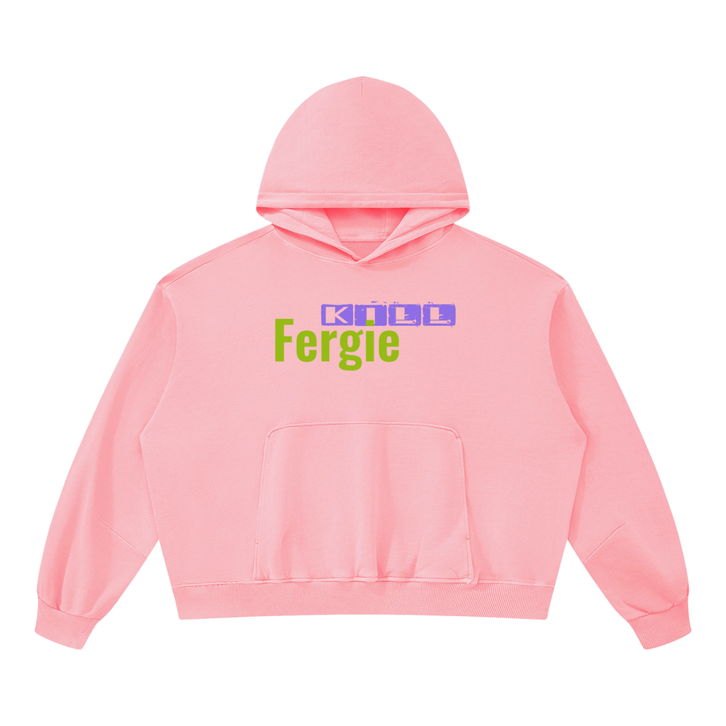 OOuba  Kill Fergie collectionUnisex Boxy Vintage Washed Hoodie
