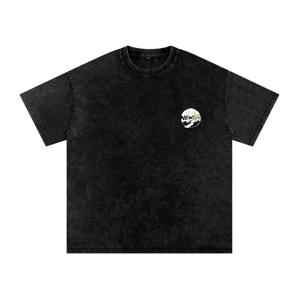 Snow Washed Oversized Cotton T-Shirt